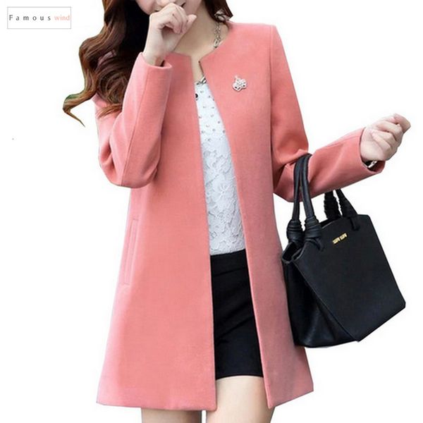 women coats wool blend round fashion neck long sleeve s cardigan xxl solid color casaco feminino autumn slim thin outerwear, Black
women coats wool blend round fashion neck long sleeve s cardigan xxl solid color casaco feminino autumn slim thin outerwear, Black