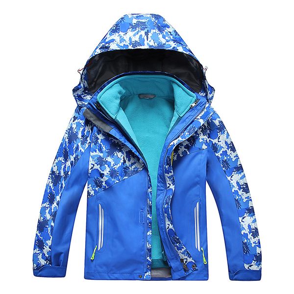 winter children's hiking jacke camouflage clothes three in one thick warm inner liner outdoor leisure hiking ski jacket children, Blue;black
winter children's hiking jacke camouflage clothes three in one thick warm inner liner outdoor leisure hiking ski jacket children, Blue;black