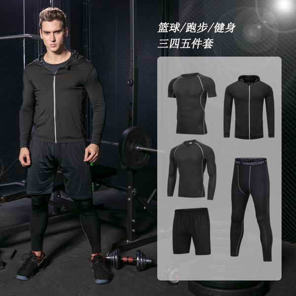 men's tracksuits 2021 5 piece set, fitness compression kit, running suit, training tights, pants, stockings leggings, Gray
men's tracksuits 2021 5 piece set, fitness compression kit, running suit, training tights, pants, stockings leggings, Gray