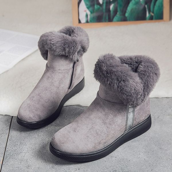 women snow boots short plush ankle snow boots female warm fur plush insole botas mujer plus size winter shoes, Black
women snow boots short plush ankle snow boots female warm fur plush insole botas mujer plus size winter shoes, Black
