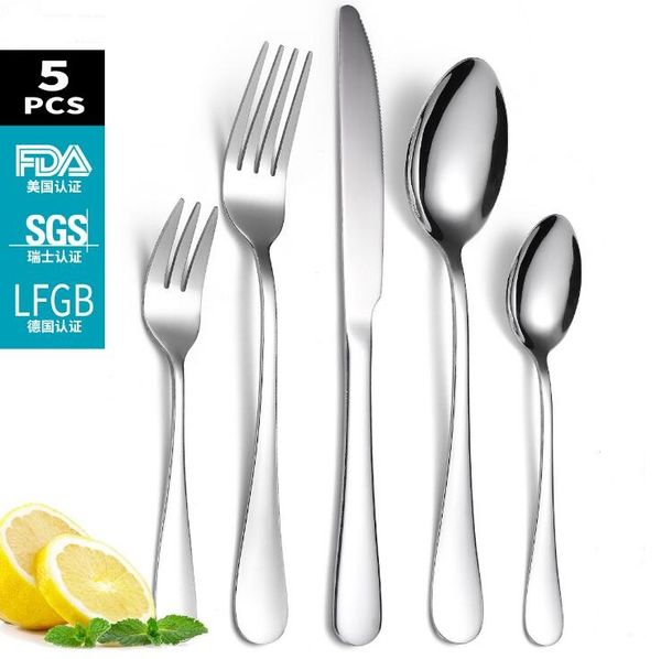 wholesale surgical grade stainless steel dinnerware set of knife fork spoon western food steak tableware kits sgs fda lfgb certification, Silver
wholesale surgical grade stainless steel dinnerware set of knife fork spoon western food steak tableware kits sgs fda lfgb certification, Silver