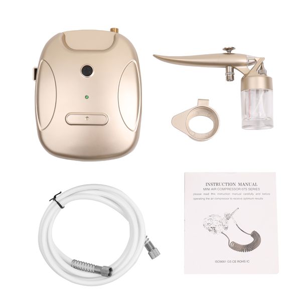 nail art equipment portable mini size spray pump pen air compressor set for painting tattoo craft cake model beautiful airbrush kits, Silver
nail art equipment portable mini size spray pump pen air compressor set for painting tattoo craft cake model beautiful airbrush kits, Silver