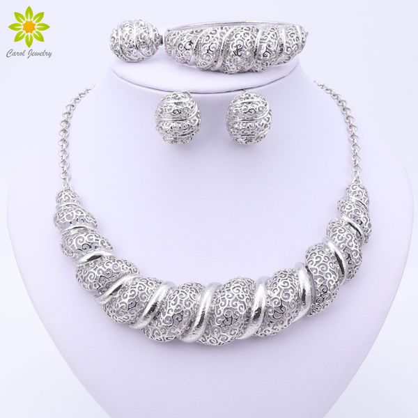 fashion vintage jewelry sets african beads pendent statement silver plated necklace earrings set women wedding party accessories, Slivery;golden
fashion vintage jewelry sets african beads pendent statement silver plated necklace earrings set women wedding party accessories, Slivery;golden