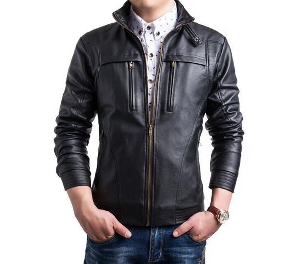 mens leather jacket slim motorcycle leather coat men jackets clothes personalized long sleeve stage street fashion spring autumn, Black
mens leather jacket slim motorcycle leather coat men jackets clothes personalized long sleeve stage street fashion spring autumn, Black