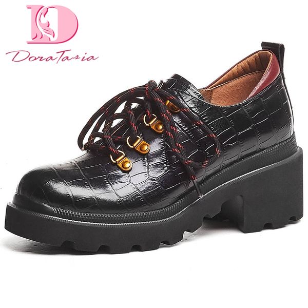 doratasia cow leather 2020 chunky heels casual shoes woman pumps female lace up platform pumps woman shoes, Black
doratasia cow leather 2020 chunky heels casual shoes woman pumps female lace up platform pumps woman shoes, Black