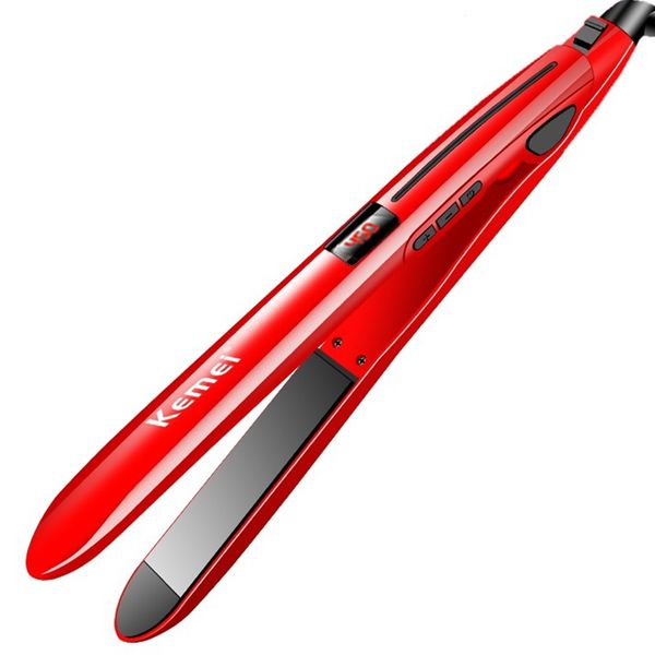 450f professional lcd styling tools flat iron hair straightener fast electric straightening ceramic titanium plate eu/ru plug, Black
450f professional lcd styling tools flat iron hair straightener fast electric straightening ceramic titanium plate eu/ru plug, Black