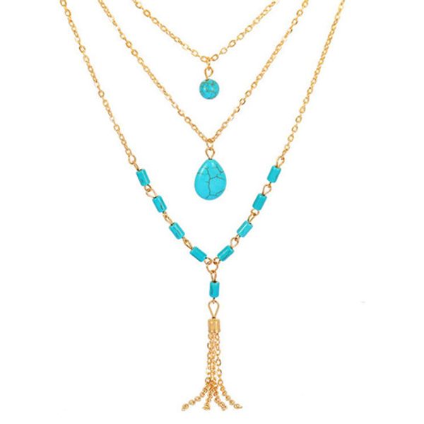 wholesale 5 pcs gold plated layer green turquoise stone pendant link chain necklace ethnic style jewelry, Silver
wholesale 5 pcs gold plated layer green turquoise stone pendant link chain necklace ethnic style jewelry, Silver