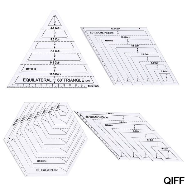 wholesale 4pcs/set transparent ruler cutting craft patchwork quilting rulers diy home sewing tools may06, Black
wholesale 4pcs/set transparent ruler cutting craft patchwork quilting rulers diy home sewing tools may06, Black
