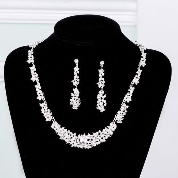 crystal bridal jewelry set silver plated necklace diamond earrings wedding jewelry sets for bride bridesmaids women bridal accessories, White
crystal bridal jewelry set silver plated necklace diamond earrings wedding jewelry sets for bride bridesmaids women bridal accessories, White