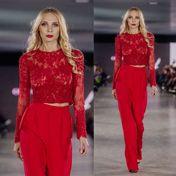 2020 red glamorous two pieces evening dresses jewel long sleeve lace prom dresses floor length formal dresses, Black;red
2020 red glamorous two pieces evening dresses jewel long sleeve lace prom dresses floor length formal dresses, Black;red