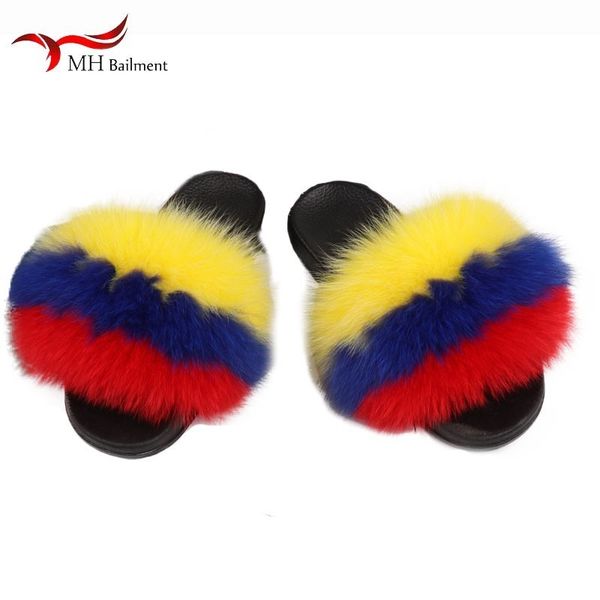 spring and summer new real fox fur slippers female wear fur slippers sandals outside wearing a word drag men women, Black
spring and summer new real fox fur slippers female wear fur slippers sandals outside wearing a word drag men women, Black