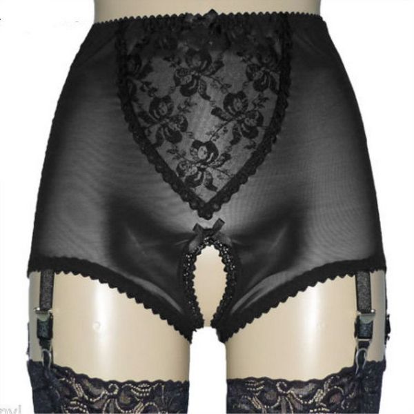 women open crotch shorts with 4-metal buckles short straps lace and mesh lingerie suspender elastic garter belt with satin bows s-xxl, Black;white
women open crotch shorts with 4-metal buckles short straps lace and mesh lingerie suspender elastic garter belt with satin bows s-xxl, Black;white
