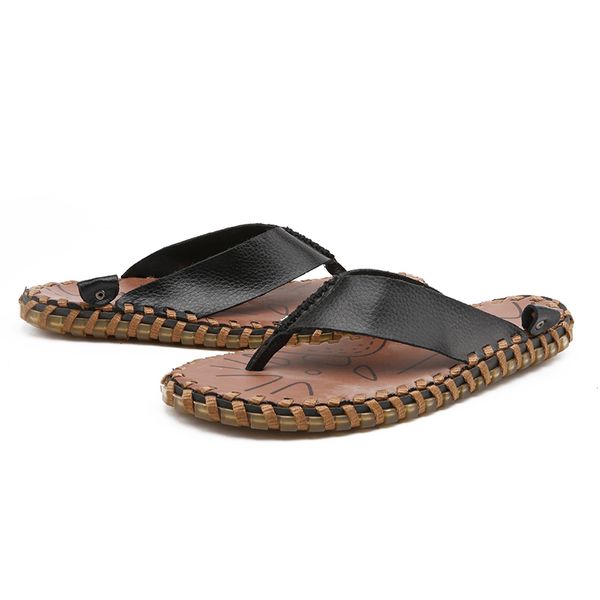 men summer genuine leather lightweight flip flops open-toe slip-on beach loafers swimming slippers indoor bathroom shoes, Black
men summer genuine leather lightweight flip flops open-toe slip-on beach loafers swimming slippers indoor bathroom shoes, Black
