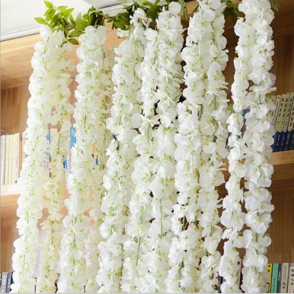 white wisteria garland hanging flowers for outdoor wedding ceremony decor silk wisteria vine wedding arch floral decor
white wisteria garland hanging flowers for outdoor wedding ceremony decor silk wisteria vine wedding arch floral decor
