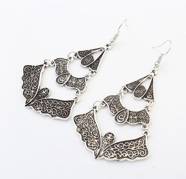 wholesale- retro carved metal earring jewelry new water drop earrings ethnic style long earrings pendant, Silver
wholesale- retro carved metal earring jewelry new water drop earrings ethnic style long earrings pendant, Silver