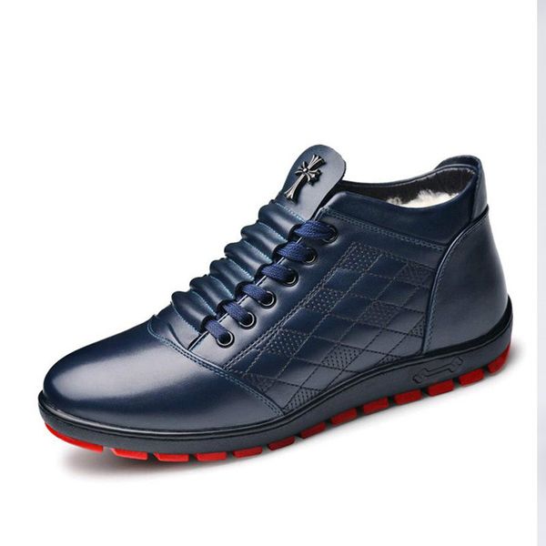 genuine leather winter men boots lace-up plush fur snow boots for men flat shoes blue leather male boots, Black
genuine leather winter men boots lace-up plush fur snow boots for men flat shoes blue leather male boots, Black