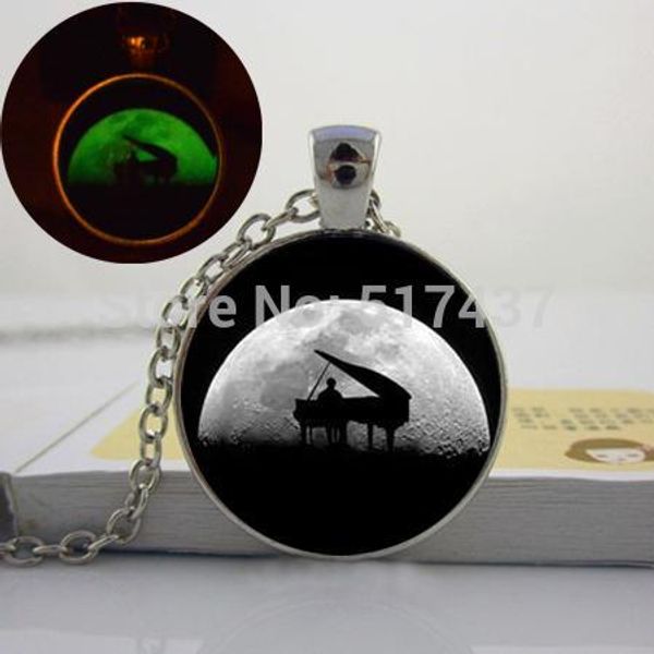 glow in the dark necklace moon piano pendant necklace glass art print ,treble clef, music jewelry glowing necklace, Silver
glow in the dark necklace moon piano pendant necklace glass art print ,treble clef, music jewelry glowing necklace, Silver