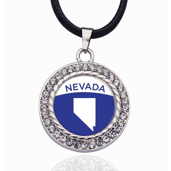 nevada outline circle charmc crystal pendant necklaces for women vintage charm choker necklace party jewelry gift, Silver
nevada outline circle charmc crystal pendant necklaces for women vintage charm choker necklace party jewelry gift, Silver