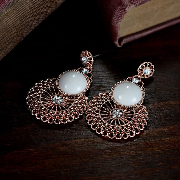 fashion- exquisite resin dangle earrings for women rose gold color baroque style drop earrings female jewelry, Golden;silver
fashion- exquisite resin dangle earrings for women rose gold color baroque style drop earrings female jewelry, Golden;silver