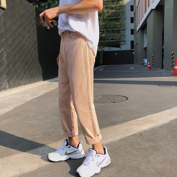 2019 spring and summer the new listing harajuku style korean casual fashion couple denim straight nine pants joggers streetwear, Black
2019 spring and summer the new listing harajuku style korean casual fashion couple denim straight nine pants joggers streetwear, Black