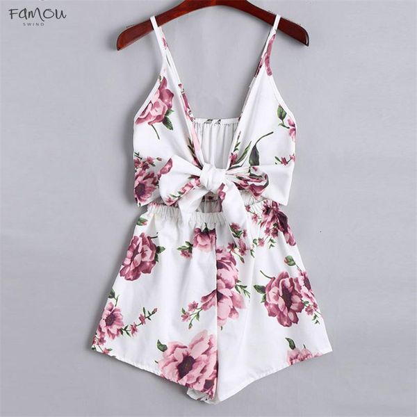 Jumpsuit Summer New Fashion Bodysuit Deep V-Neck Print Women Sleeveless Polyester Sling Loose Jumpsuit Playsuits With Lace Up
Jumpsuit Summer New Fashion Bodysuit Deep V-Neck Print Women Sleeveless Polyester Sling Loose Jumpsuit Playsuits With Lace Up