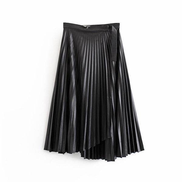 black faux leather pleated skirt streetwear asymmetrical midi shirt with belt 2019 autumn winter vintage elegant office skirt
black faux leather pleated skirt streetwear asymmetrical midi shirt with belt 2019 autumn winter vintage elegant office skirt