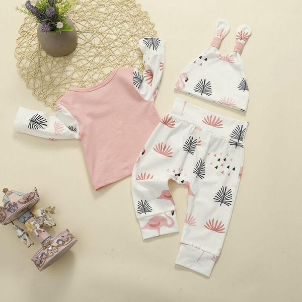 2019 мода 3шт / набор для новорожденного baby girl flower flamingo топов длинных брюки нижнее одежда + warm hat 0-2ой детской одежды, White
2019 мода 3шт / набор для новорожденного baby girl flower flamingo топов длинных брюки нижнее одежда + warm hat 0-2ой детской одежды, White