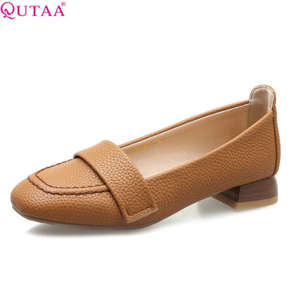 qutaa 2020 women shoes pu leather platform all match square heel women pumps all match elegant casual ladies pumps size 34-43, Black
qutaa 2020 women shoes pu leather platform all match square heel women pumps all match elegant casual ladies pumps size 34-43, Black