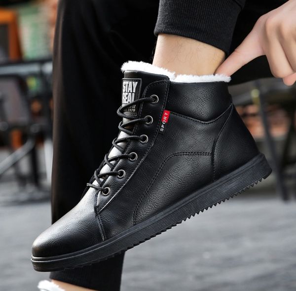 super warm ankle boots men winter boots men rubber work shoes warm fur snow wear-resistant male botas hombre sneakers, Black
super warm ankle boots men winter boots men rubber work shoes warm fur snow wear-resistant male botas hombre sneakers, Black