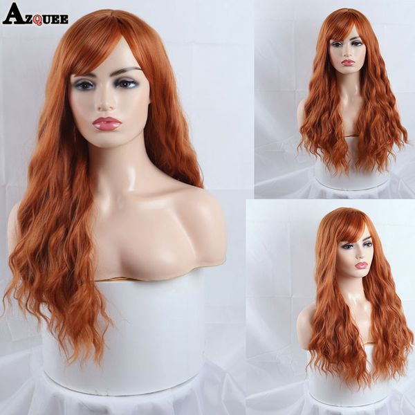 synthetic wigs azqueen hair long orange brown ombre high density temperature for black/white women wavy cosplay
synthetic wigs azqueen hair long orange brown ombre high density temperature for black/white women wavy cosplay