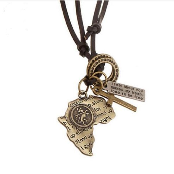 steampunk style vintage geometric map pendant mens necklaces long adjustable leather necklace cord simple jewelry accessories, Silver
steampunk style vintage geometric map pendant mens necklaces long adjustable leather necklace cord simple jewelry accessories, Silver