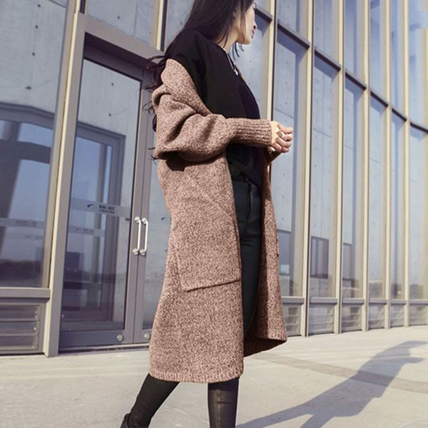 winter women's solid color long-sleeved high-neck pocket large size loose knit sweater cardigan jacket leisure ing, Tan;black
winter women's solid color long-sleeved high-neck pocket large size loose knit sweater cardigan jacket leisure ing, Tan;black