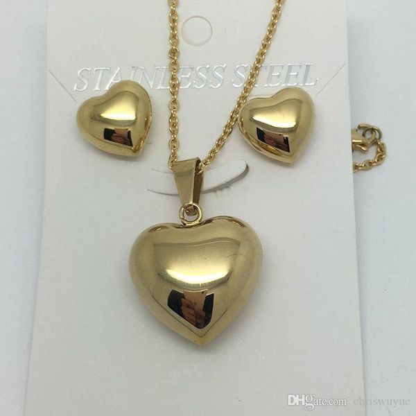 fashion silver/gold plated pendant women big heart pendant earrings jewelry stainless steel set
fashion silver/gold plated pendant women big heart pendant earrings jewelry stainless steel set