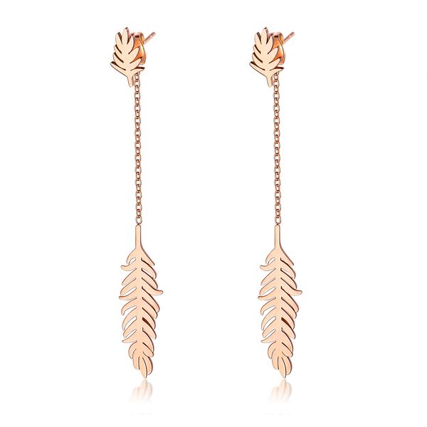 fashion long fringed rose gold feather pendant earrings luxury designer jewelry ladies wedding party earrings 3-ge555, Silver
fashion long fringed rose gold feather pendant earrings luxury designer jewelry ladies wedding party earrings 3-ge555, Silver