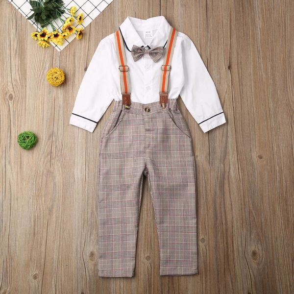 2pcs kids baby boys gentleman formal outfits tie shirt bib pants plaid overalls set outfits autumn clothing, White
2pcs kids baby boys gentleman formal outfits tie shirt bib pants plaid overalls set outfits autumn clothing, White