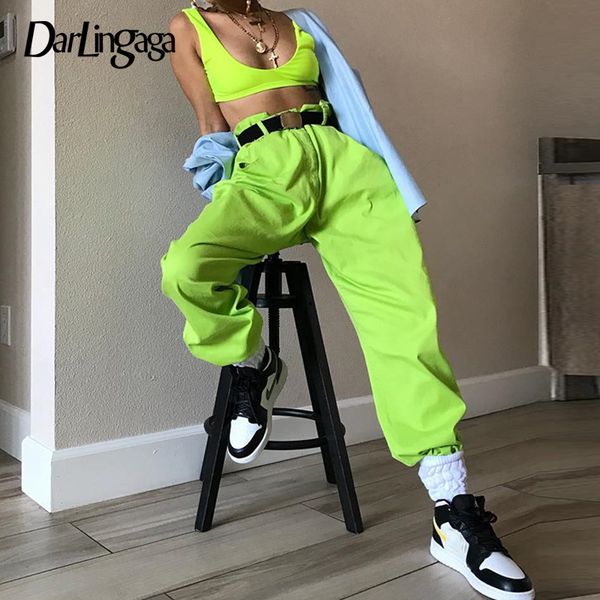 darlingaga hip hop fluorescent green track pants solid casual loose joggers women streetwear women's pants trousers bottom 2020, Black;white
darlingaga hip hop fluorescent green track pants solid casual loose joggers women streetwear women's pants trousers bottom 2020, Black;white