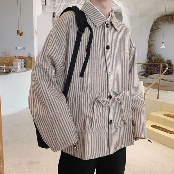 autumn new woolen jacket men fashion contrast color striped casual jacket coat man streetwear wild hip hop loose bomber, Black;brown
autumn new woolen jacket men fashion contrast color striped casual jacket coat man streetwear wild hip hop loose bomber, Black;brown