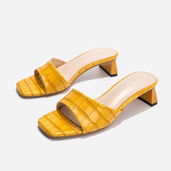 women slippers summer high heels ladies sandals open toe platform shoes black yellow slides zapatos mujer
women slippers summer high heels ladies sandals open toe platform shoes black yellow slides zapatos mujer