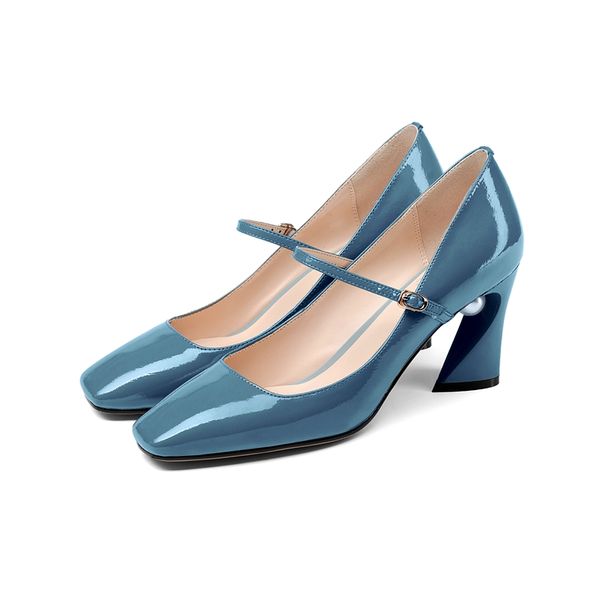 agodor mary janes shoes fashion shoes cow leather pearl buckle straps round toe thick high heels wedding women pumps, Black
agodor mary janes shoes fashion shoes cow leather pearl buckle straps round toe thick high heels wedding women pumps, Black