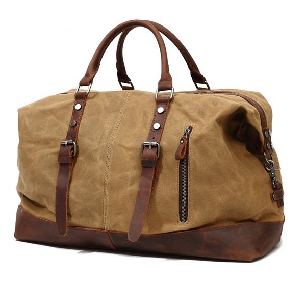 designer-large capacity high density tarpaulin canvas and full-grain leather duffel bags waterproof handbag with shoulder strap travel bags
designer-large capacity high density tarpaulin canvas and full-grain leather duffel bags waterproof handbag with shoulder strap travel bags