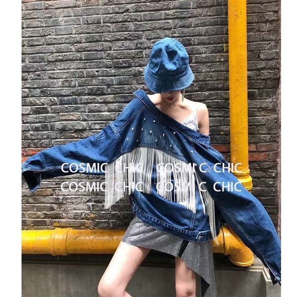 cccc women long sleeve denim jacket back beading tassel short coat runway fashion luxury designer diamonds jacket, Black;brown
cccc women long sleeve denim jacket back beading tassel short coat runway fashion luxury designer diamonds jacket, Black;brown