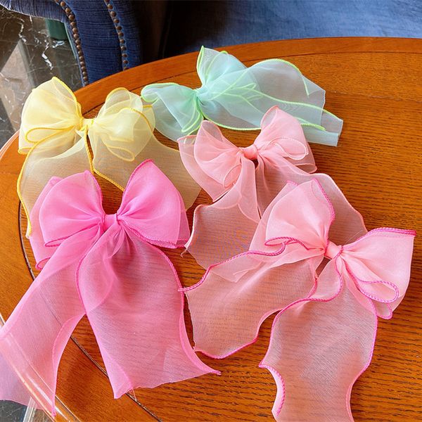 children simple beautiful colorful long floating yarn bow duckbill clip fashion sweet girl princess hairpins hair accessories, Slivery;white
children simple beautiful colorful long floating yarn bow duckbill clip fashion sweet girl princess hairpins hair accessories, Slivery;white