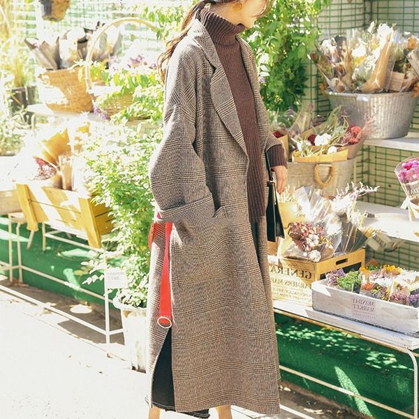 autumn winter women warm coat plaid lapel plus thick long woolen coat 2019 female temperament elegant coats ie998, Black
autumn winter women warm coat plaid lapel plus thick long woolen coat 2019 female temperament elegant coats ie998, Black