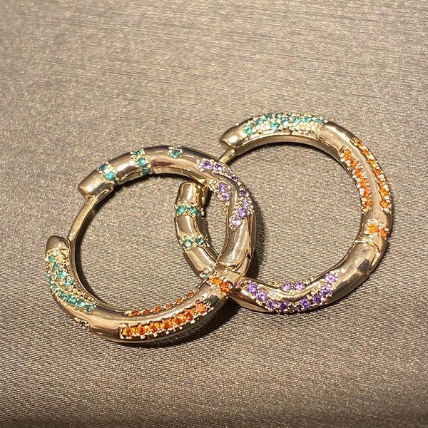 colorful striped earrings big circle drop earring fashion design hoop earrings stud exquisite ear buckle, Golden;silver
colorful striped earrings big circle drop earring fashion design hoop earrings stud exquisite ear buckle, Golden;silver