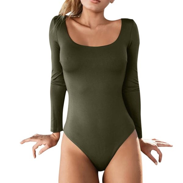 womail bodysuits for women casual long sleeve elastic o neck jumpsuit leotard bodis de mujer 2019 womens clothing, Black;white
womail bodysuits for women casual long sleeve elastic o neck jumpsuit leotard bodis de mujer 2019 womens clothing, Black;white