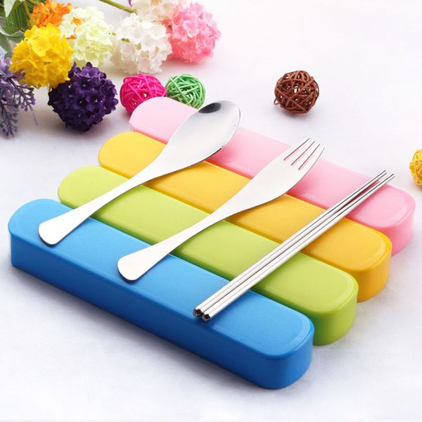 portable stainless steel spoon fork chopsticks travel outdoor tableware 3pcs set eco-friendly reusable kitchen cutlery with box
portable stainless steel spoon fork chopsticks travel outdoor tableware 3pcs set eco-friendly reusable kitchen cutlery with box