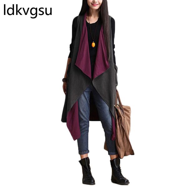 women vests 2019 new spring fashion sleeveless lapel jacket coat long waistcoat vest cardigan tank plus size waistcoat f048, Black;white
women vests 2019 new spring fashion sleeveless lapel jacket coat long waistcoat vest cardigan tank plus size waistcoat f048, Black;white
