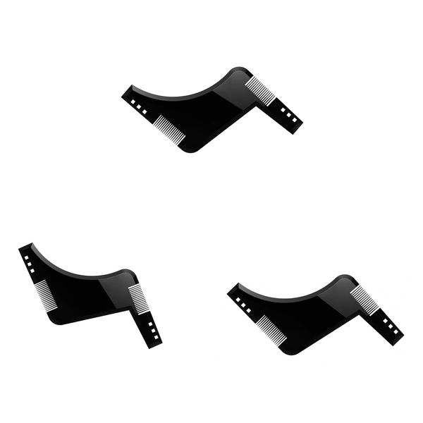3pcs dual side male beard goatee shaping comb template guide shaper for neckline, Silver
3pcs dual side male beard goatee shaping comb template guide shaper for neckline, Silver