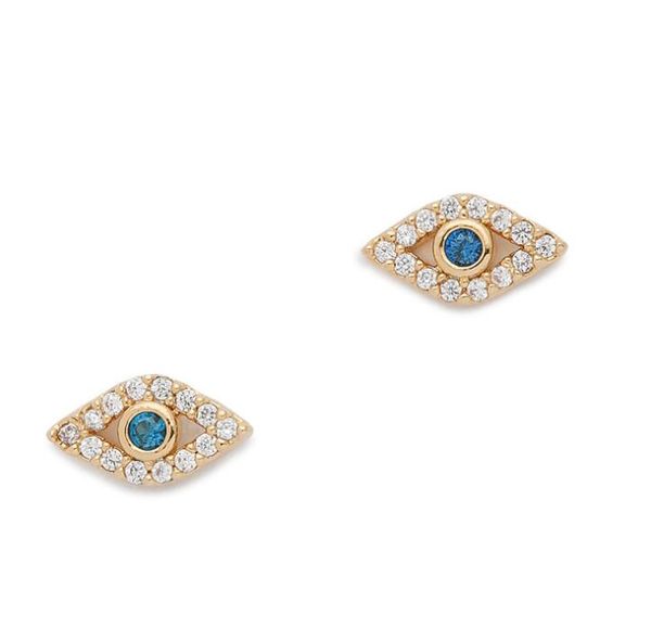 gold silver plated evil eye stud earrings with cubic zirconia cobalt blue glass center stone for women teen girls, Golden
gold silver plated evil eye stud earrings with cubic zirconia cobalt blue glass center stone for women teen girls, Golden