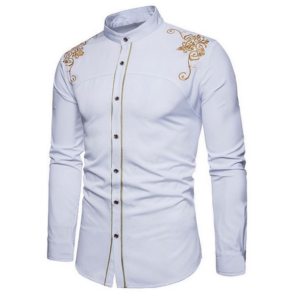 monerffi men luxury embroidered shirt chineses royal style long sleeve shirt mandarin collar men brand 2019, White;black
monerffi men luxury embroidered shirt chineses royal style long sleeve shirt mandarin collar men brand 2019, White;black
